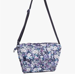 Vera Bradley Featherweight Crossbody Purse in Artist's Garden purple blue bag